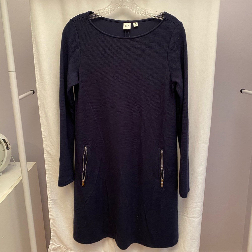 Gap long sleeve navy sweater dress size small